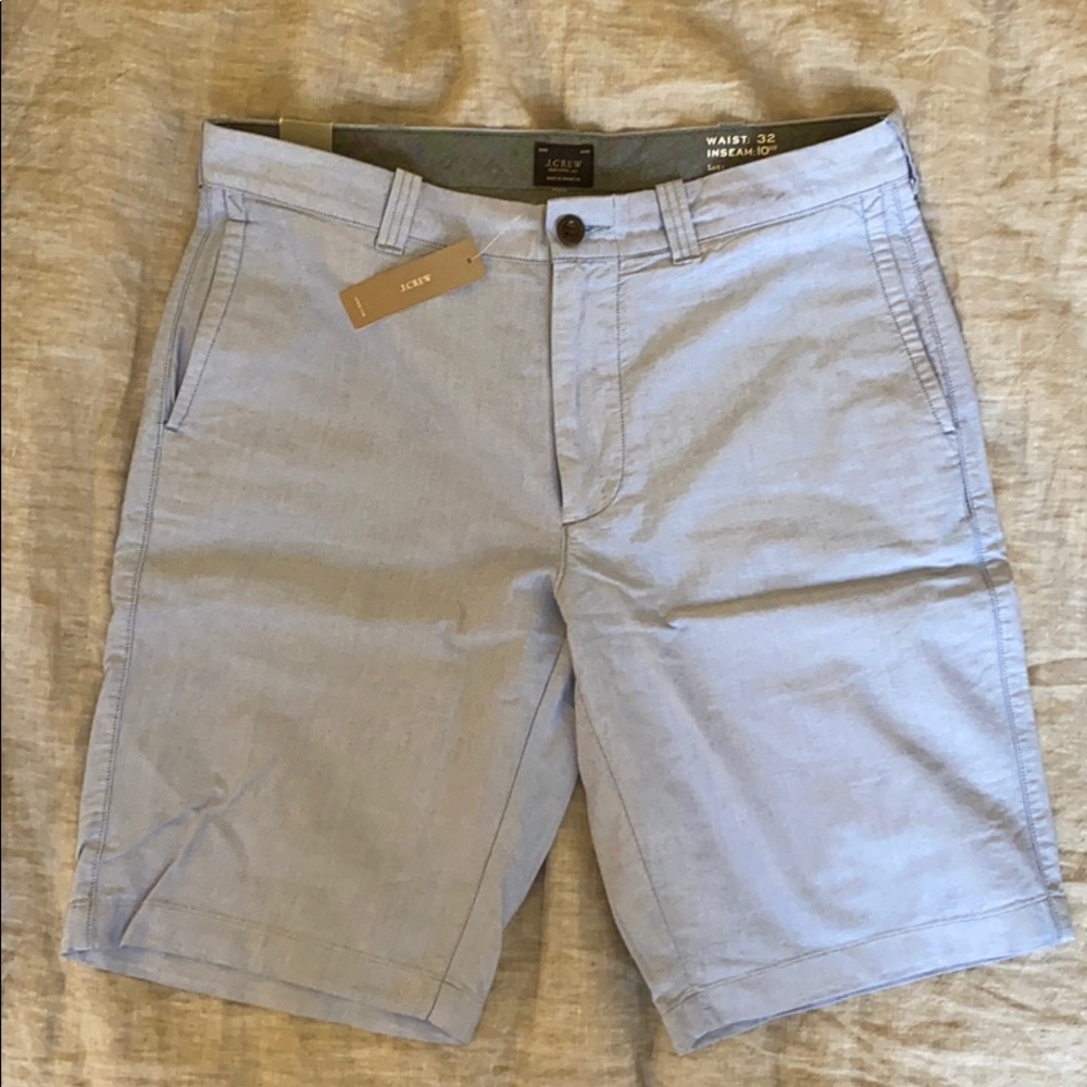 J.Crew Oxford Blue Cotton Shorts Size 32 x 10.5” L